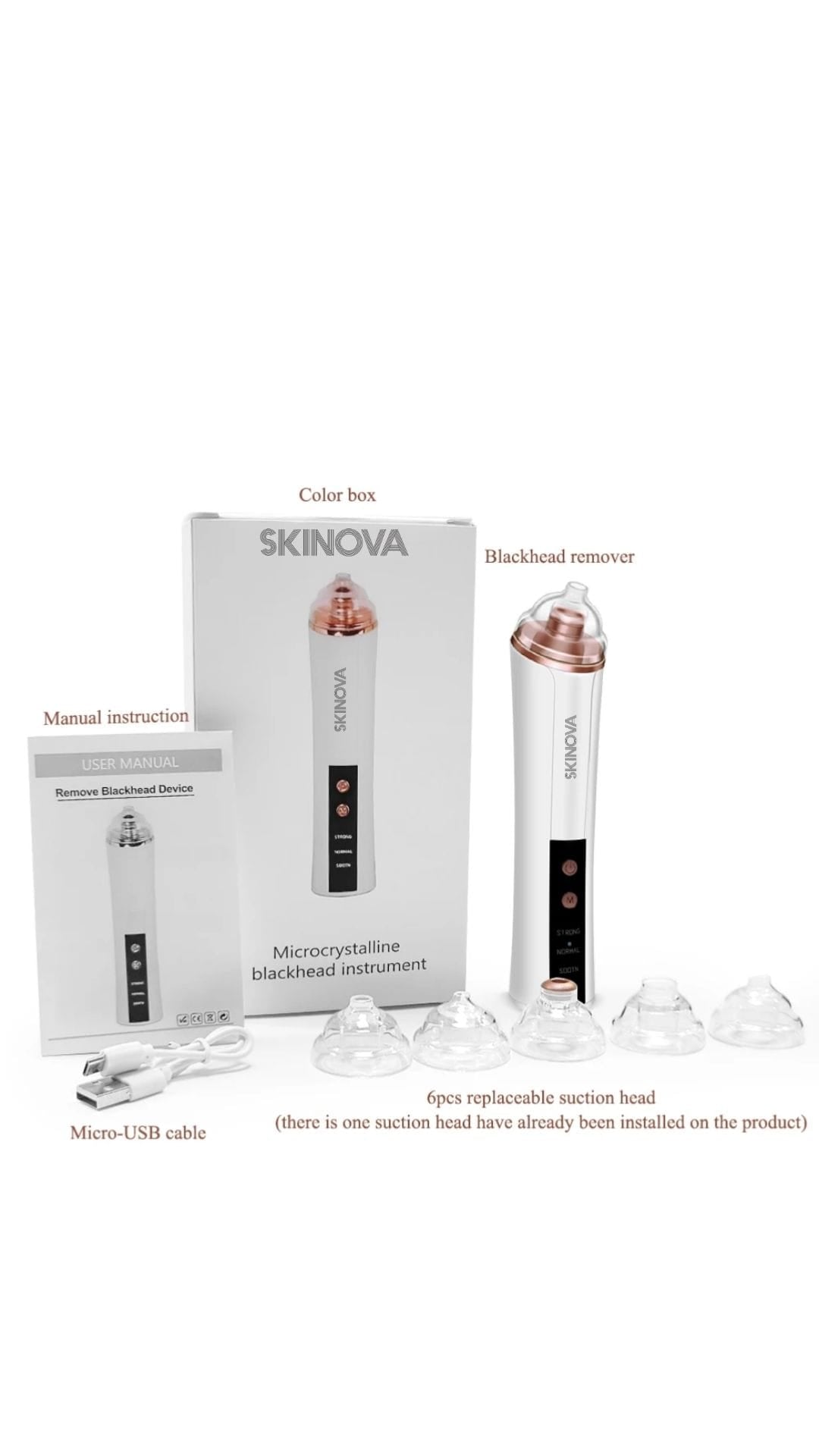 Microcrystalline Blackhead Instrument
+
. Free Tea Tree Clay Mask
. Free Charcoal Cleaning Bubble Gel