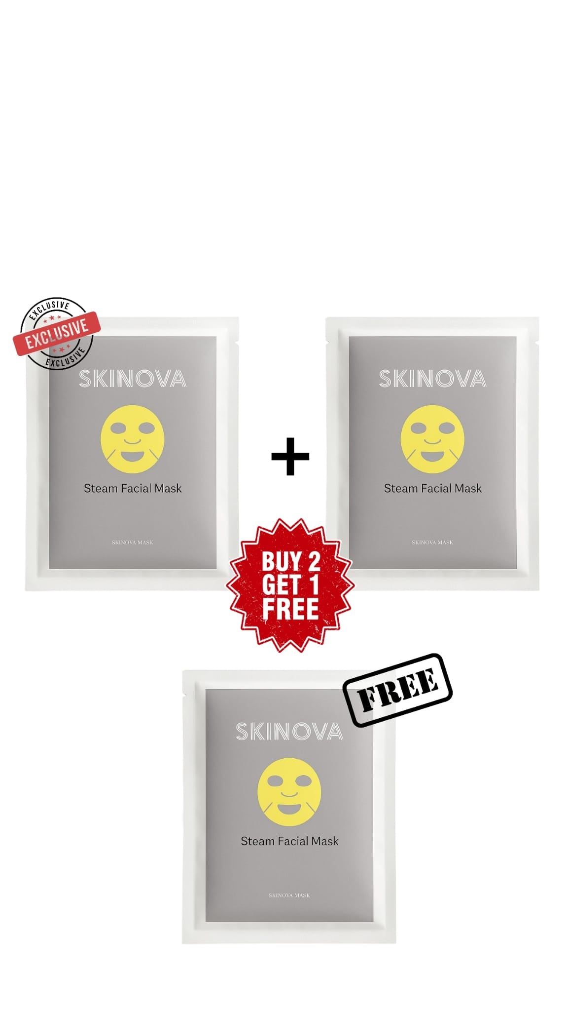 2+1 Free Steam Facial Mask