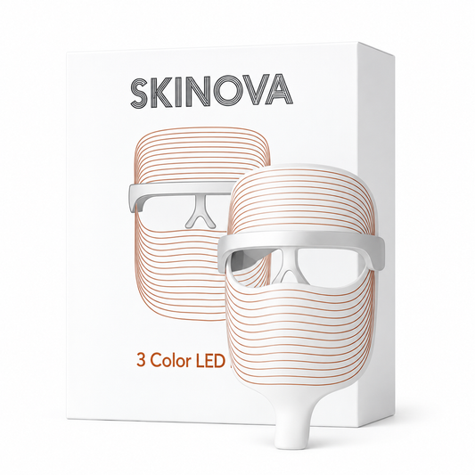 SKINOVA – 3-Color LED Face Mask on white background